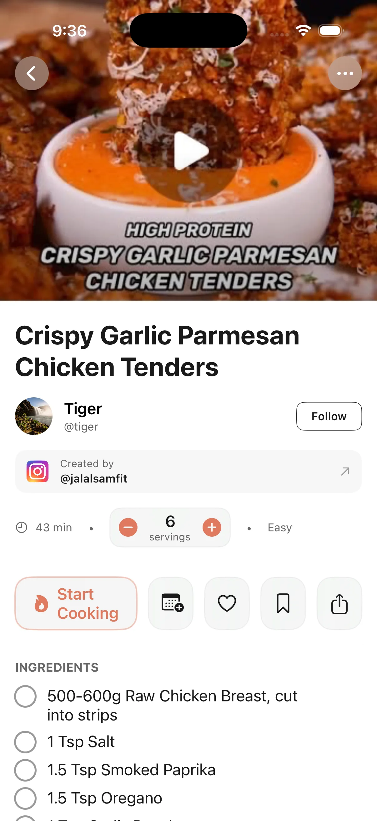 Flav app cook step-by-step screenshot showing follow along with timers, ingredient lists, and clear instructions